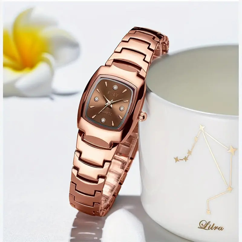 Square Rhinestone Quartz Watches Zinc Alloy Strap Zinc Alloy Pointer Zinc Alloy Dial Gifts For Women Men