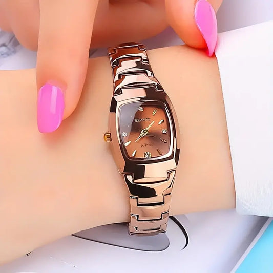 Square Rhinestone Quartz Watches Zinc Alloy Strap Zinc Alloy Pointer Zinc Alloy Dial Gifts For Women Men