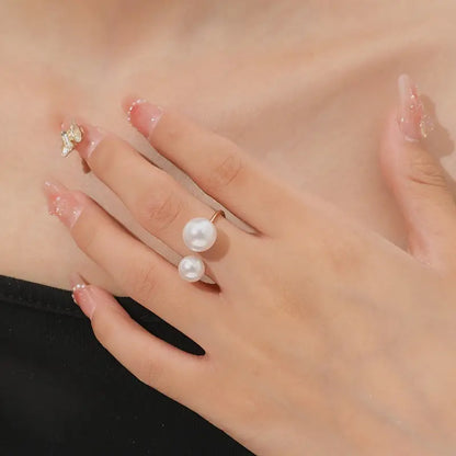 Elegant & Chic Faux Pearl Ring Set for Women