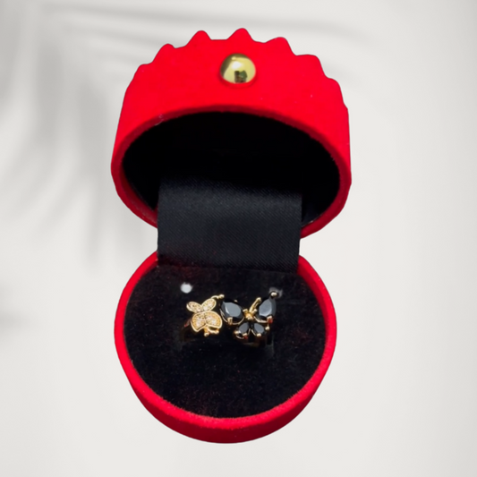 Black Butterfly Ring