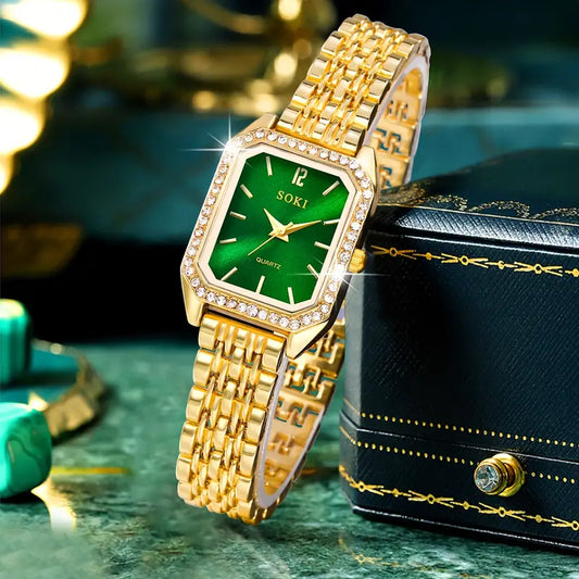 Middle East Ramadan Ladies Watch 1pc Stylish Casual Square Quartz Watch