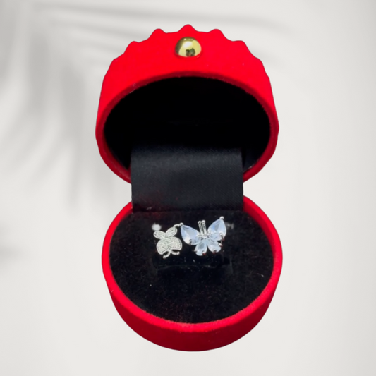Adjustable Butterfly Charm Ring