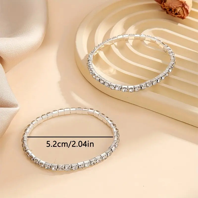 2-Piece Set Classic Simple Stretch Wristbands for Women