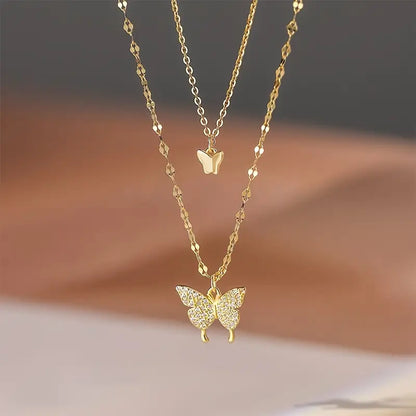 2pcs/set Fashion Heart and Artificial Pearl Women's Pendant Necklace for Daily Wear